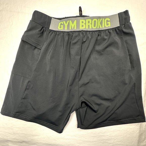 Gym‎ Brokig Shorts Men's size medium NWT Gray - Picture 1 of 5
